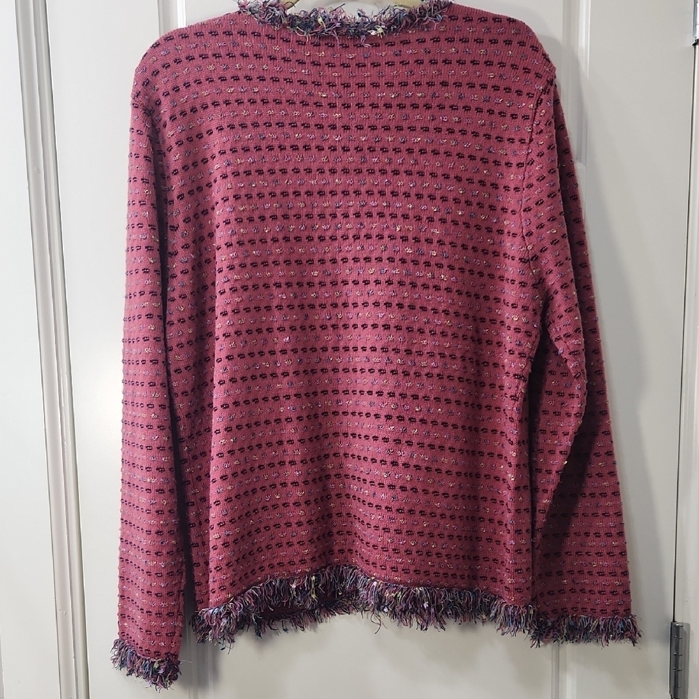 Karen Scott Pink Textured Cardigan - XL - Picture 5 of 12